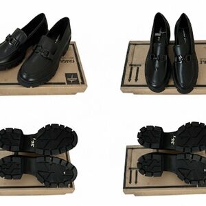 Madden Girl Black Loafers with Chunky Soles